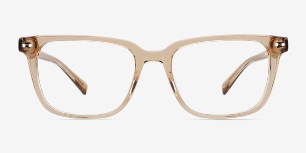 Esme Rectangle Crystal Brown Full Rim Eyeglasses | Eyebuydirect
