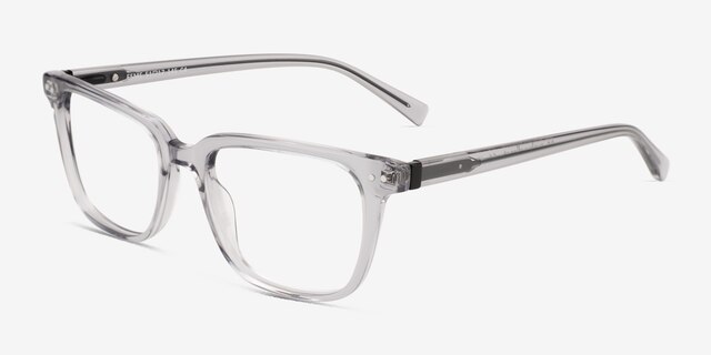 Esme Crystal Gray AcetateEyeglass Frames from EyeBuyDirect, Angle View