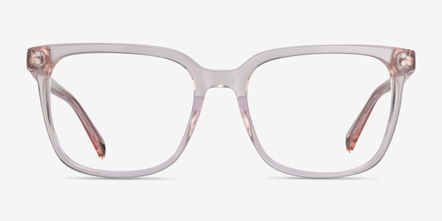 Amia Crystal Pink AcetateEyeglass Frames from EyeBuyDirect, Front View