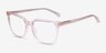 Amia Crystal Pink AcetateEyeglass Frames from EyeBuyDirect, Angle View