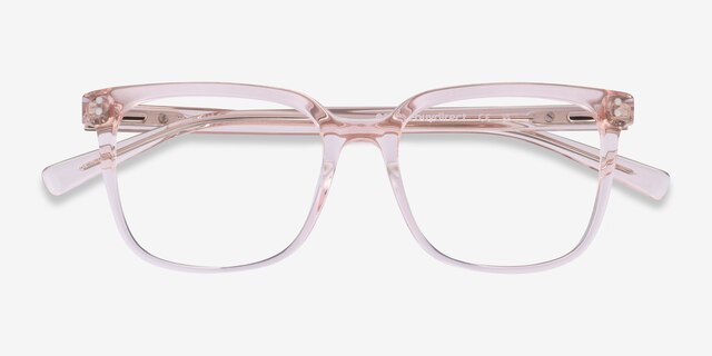 Amia Crystal Pink AcetateEyeglass Frames from EyeBuyDirect, Closed View