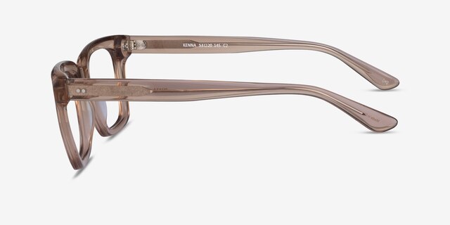 Kenna Crystal Brown AcetateEyeglass Frames from EyeBuyDirect, Side View