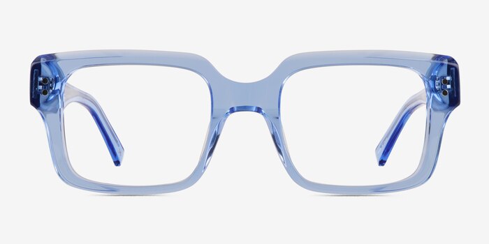 Mason Crystal Blue Acetate Eyeglass Frames from EyeBuyDirect