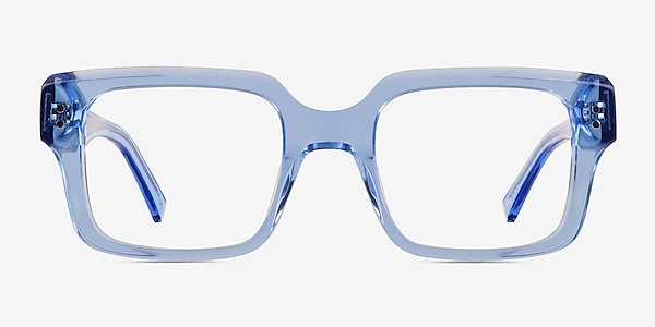 Mason Crystal Blue Acétate Montures de lunettes de vue