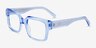 Mason Crystal Blue AcetateEyeglass Frames from EyeBuyDirect, Angle View