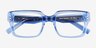 Mason Crystal Blue AcetateEyeglass Frames from EyeBuyDirect, Closed View