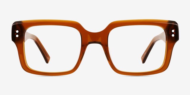 Mason Crystal Brown AcetateEyeglass Frames from EyeBuyDirect, Front View