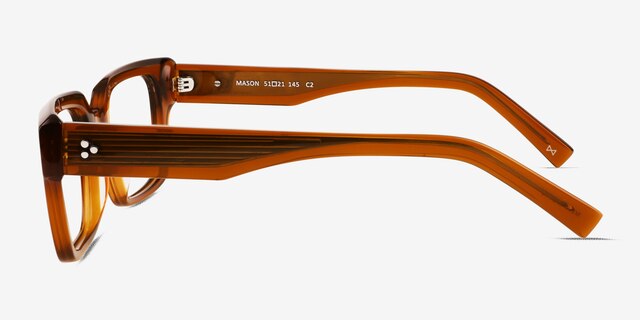 Mason Crystal Brown AcetateEyeglass Frames from EyeBuyDirect, Side View