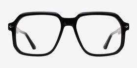 Everest Black Acetate Eyeglass Frames from EyeBuyDirect, Front View
