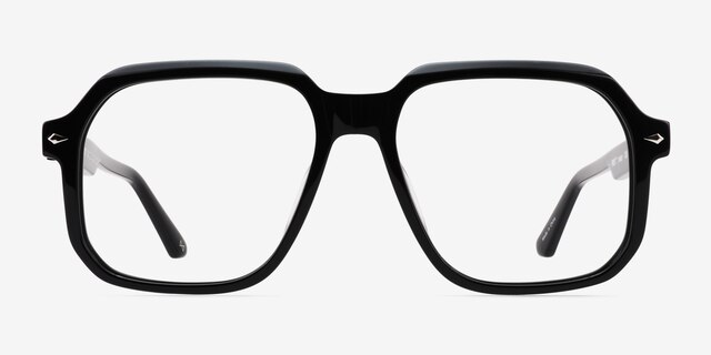 Everest Black AcetateEyeglass Frames from EyeBuyDirect, Front View
