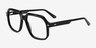 Everest Black AcetateEyeglass Frames from EyeBuyDirect, Angle View