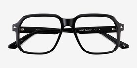 Everest Black Acetate Eyeglass Frames from EyeBuyDirect, Closed View