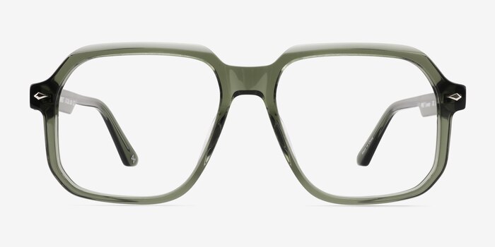 Everest Crystal Green Acetate Eyeglass Frames from EyeBuyDirect
