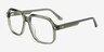 Everest Crystal Green AcetateEyeglass Frames from EyeBuyDirect, Angle View