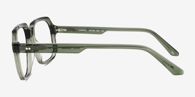 Everest Crystal Green AcetateEyeglass Frames from EyeBuyDirect, Side View