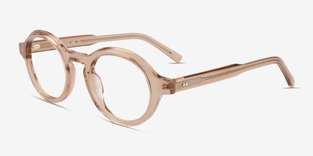Kai Crystal Light Brown AcetateEyeglass Frames from EyeBuyDirect, Angle View