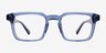 Beck Crystal Blue AcetateEyeglass Frames from EyeBuyDirect, Front View