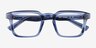 Beck Crystal Blue AcetateEyeglass Frames from EyeBuyDirect, Closed View