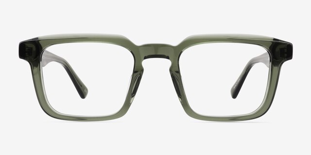 Beck Crystal Green AcétateMontures de lunettes de vue d'EyeBuyDirect, Vue de Face