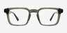Beck Crystal Green AcétateMontures de lunettes de vue d'EyeBuyDirect, Vue de Face