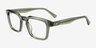 Beck Crystal Green AcétateMontures de lunettes de vue d'EyeBuyDirect, Vue d'Angle