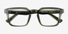 Beck Crystal Green AcétateMontures de lunettes de vue d'EyeBuyDirect, Vue Rapprochée