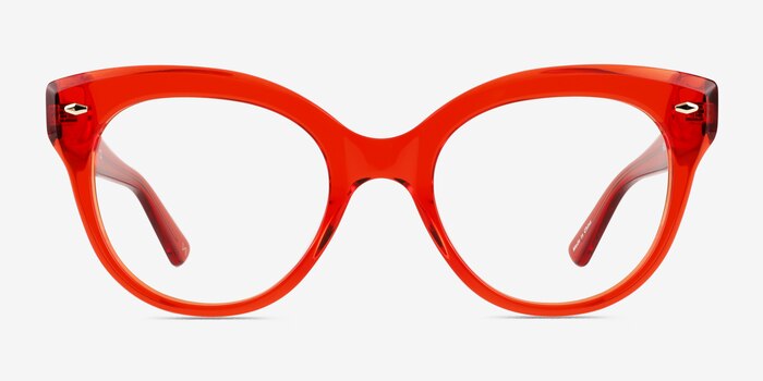 Briar Crystal Red Acetate Eyeglass Frames from EyeBuyDirect