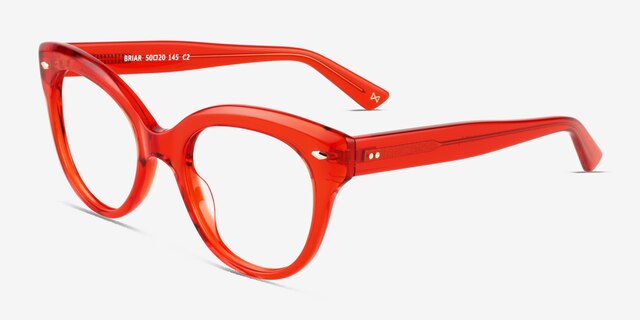 Briar Crystal Red AcetateEyeglass Frames from EyeBuyDirect, Angle View