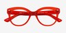 Briar Crystal Red AcetateEyeglass Frames from EyeBuyDirect, Closed View