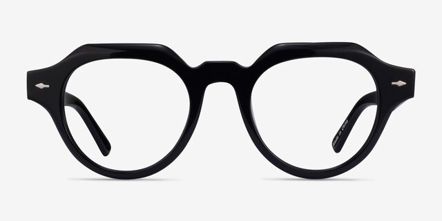 Remy Black AcetateEyeglass Frames from EyeBuyDirect, Front View
