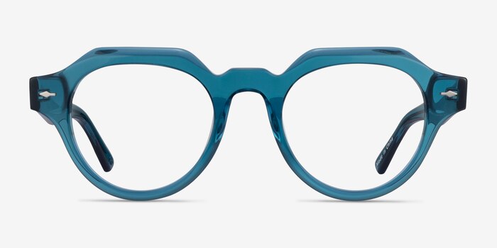 Remy Crystal Blue Acetate Eyeglass Frames from EyeBuyDirect