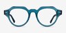 Remy Crystal Blue AcetateEyeglass Frames from EyeBuyDirect, Front View