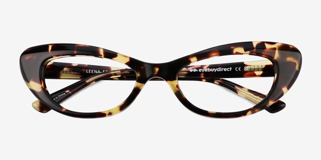 Leena Spotty Tortoise AcetateEyeglass Frames from EyeBuyDirect, Closed View
