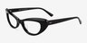 Leena Black AcetateEyeglass Frames from EyeBuyDirect, Angle View