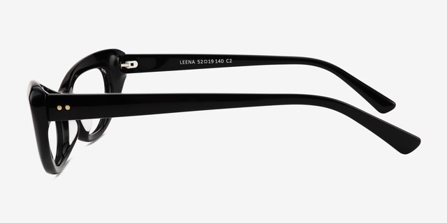 Leena Black AcetateEyeglass Frames from EyeBuyDirect, Side View