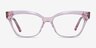 Layla Crystal Light Pink AcetateEyeglass Frames from EyeBuyDirect, Front View