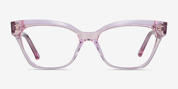 Layla Crystal Light Pink Acetate Eyeglass Frames