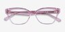 Layla Crystal Light Pink AcetateEyeglass Frames from EyeBuyDirect, Closed View