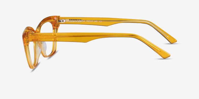 Layla Crystal Yellow AcetateEyeglass Frames from EyeBuyDirect, Side View