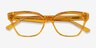 Layla Crystal Yellow AcetateEyeglass Frames from EyeBuyDirect, Closed View