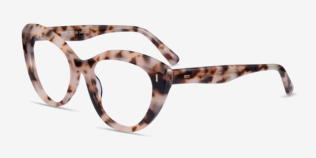 Kitty Ivory Tortoise AcetateEyeglass Frames from EyeBuyDirect, Angle View