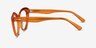 Kitty Crystal Orange AcetateEyeglass Frames from EyeBuyDirect, Side View