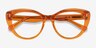 Kitty Crystal Orange AcetateEyeglass Frames from EyeBuyDirect, Closed View