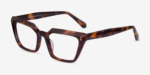 Caitlin Tortoise AcetateEyeglass Frames from EyeBuyDirect, Angle View