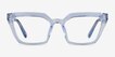 Caitlin Crystal Light Blue AcetateEyeglass Frames from EyeBuyDirect, Front View