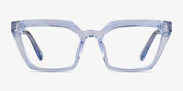 Caitlin Crystal Light Blue Acétate Montures de lunettes de vue