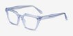 Caitlin Crystal Light Blue AcetateEyeglass Frames from EyeBuyDirect, Angle View