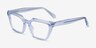 Caitlin Crystal Light Blue AcetateEyeglass Frames from EyeBuyDirect, Angle View