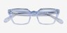 Caitlin Crystal Light Blue AcetateEyeglass Frames from EyeBuyDirect, Closed View