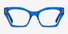 Elisa Crystal Blue AcetateEyeglass Frames from EyeBuyDirect, Front View